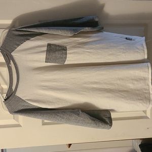 White and Grey modern Amusement long sleeve tee